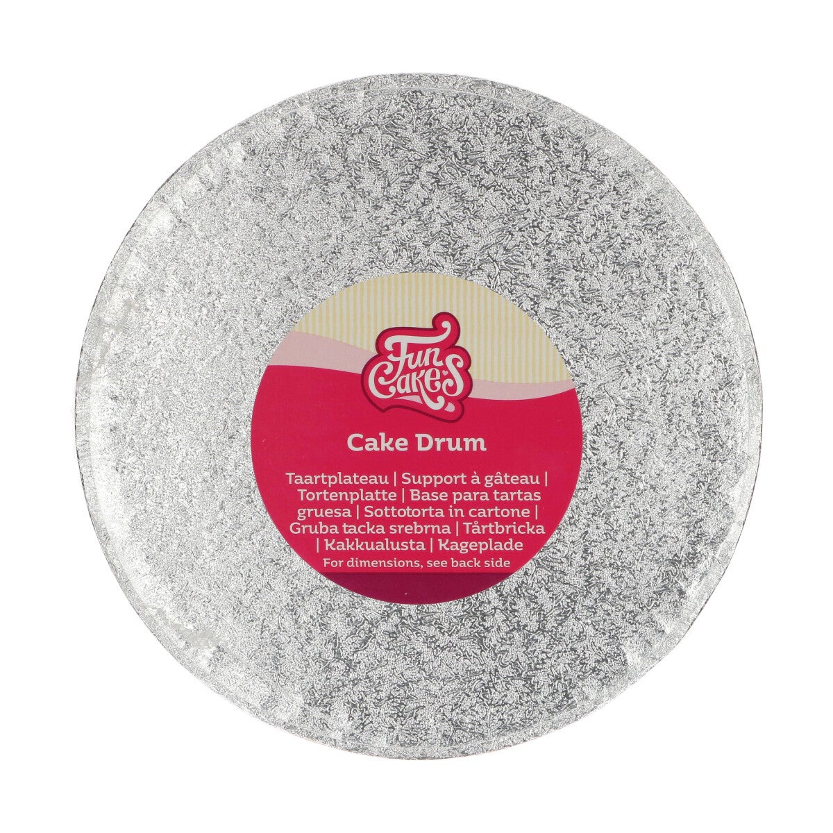 FunCakes Cake Drum Rond Ø20 cm - Zilver
