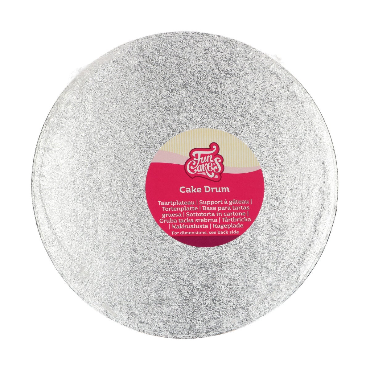 FunCakes Cake Drum Rond Ø25 cm - Zilver