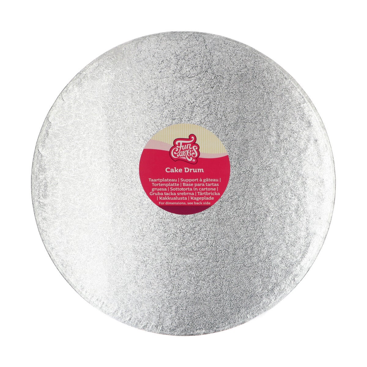 FunCakes Cake Drum Rond Ø33 cm- Zilver