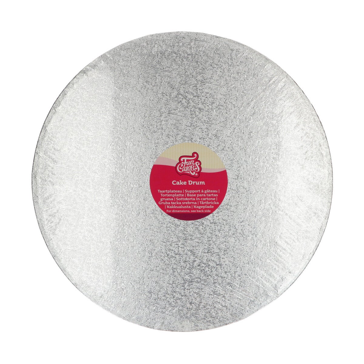 FunCakes Cake Drum Rond Ø38 cm- Zilver