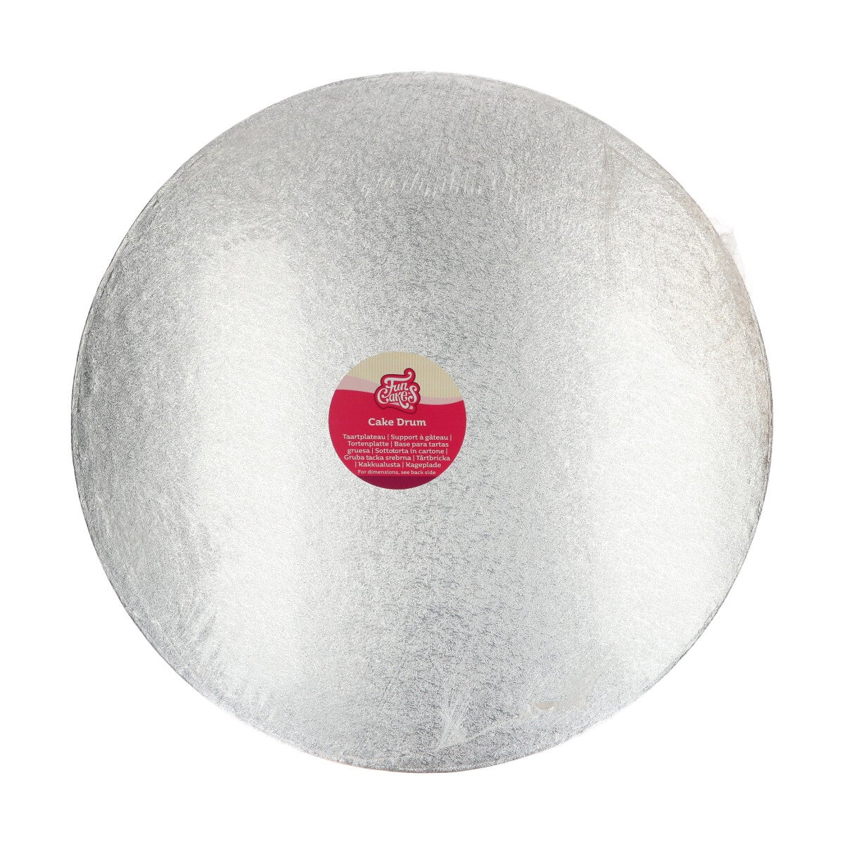 FunCakes Cake Drum Rond Ø50,5 cm- Zilver