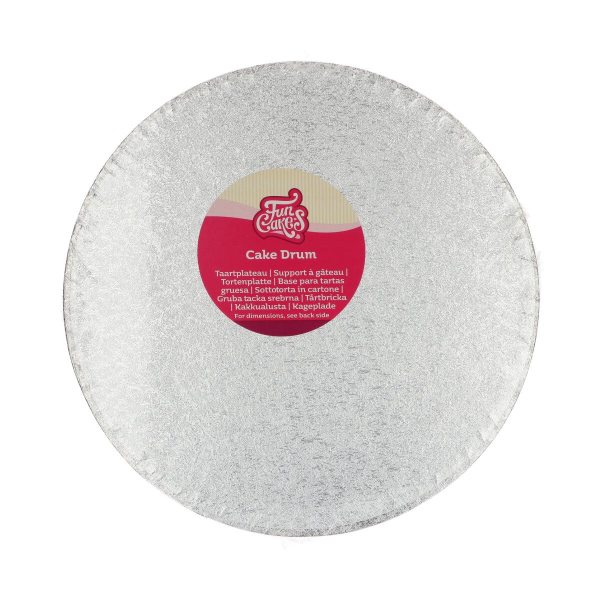 FunCakes Cake Drum Rond Ø27,5 cm- Zilver