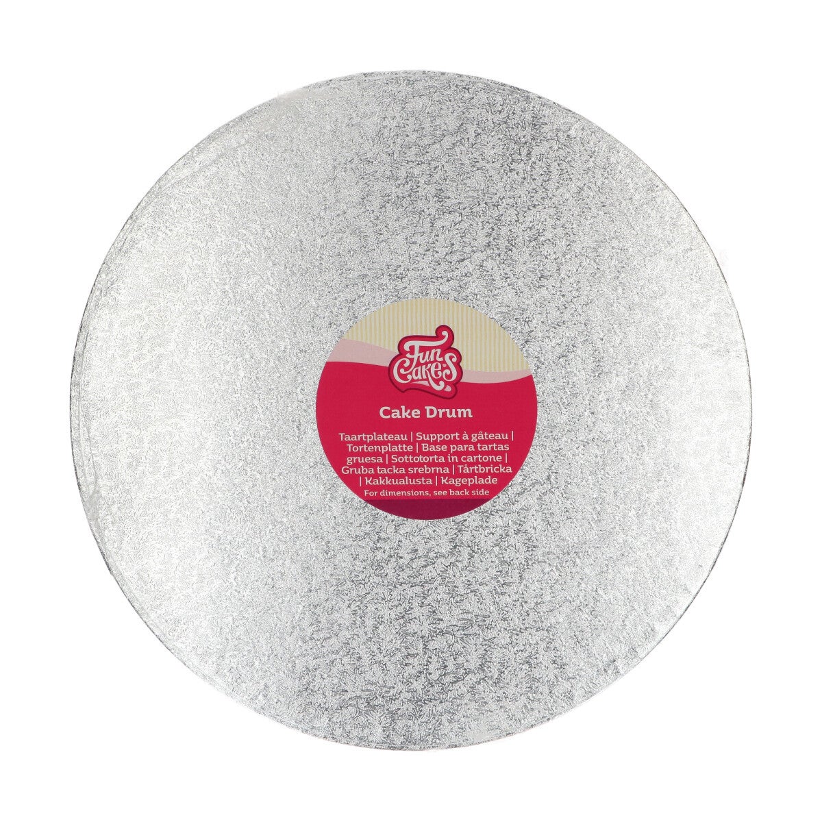 FunCakes Cake Drum Rond Ø30,5 cm- Zilver