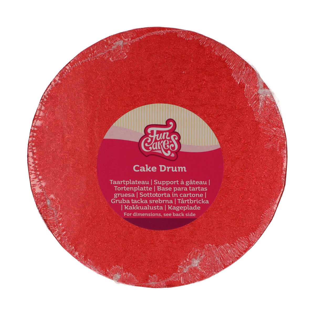 FunCakes Cake Drum Rond Ø20 cm - Rood