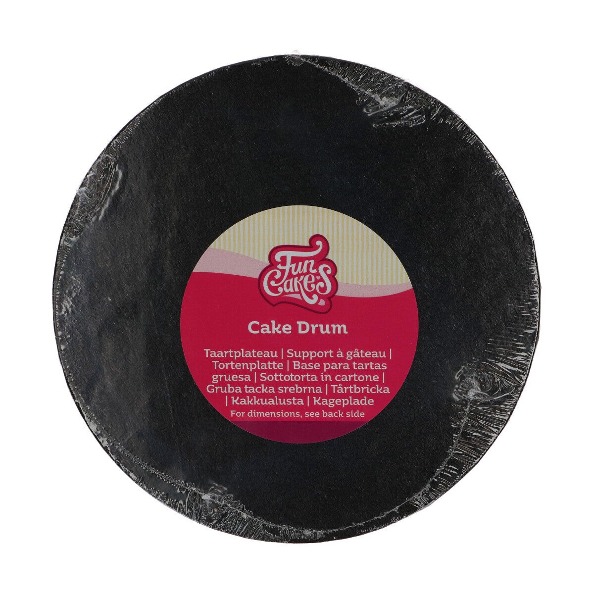 FunCakes Cake Drum Rond Ø20 cm - Zwart