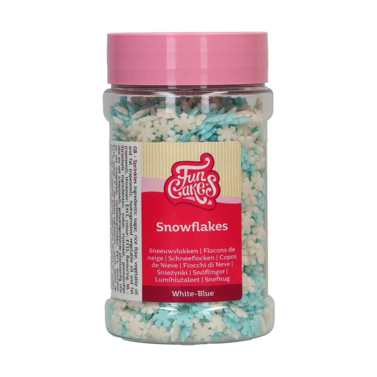 FunCakes Sneeuwvlokken Wit/Blauw 150 g