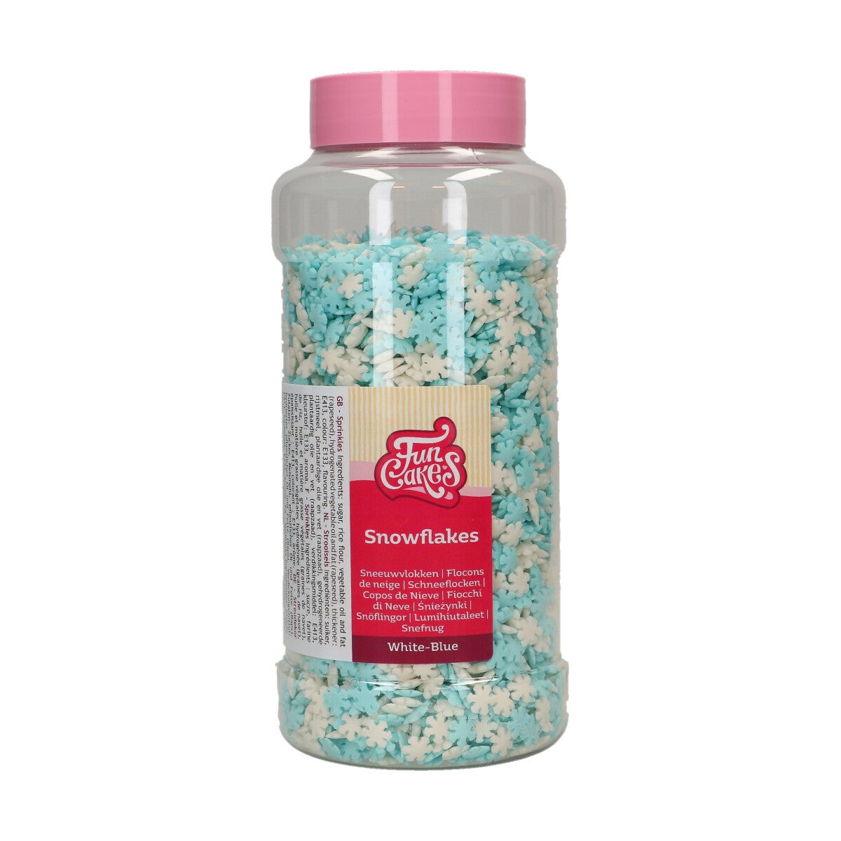 FunCakes Sneeuwvlokken Wit/Blauw 450 g