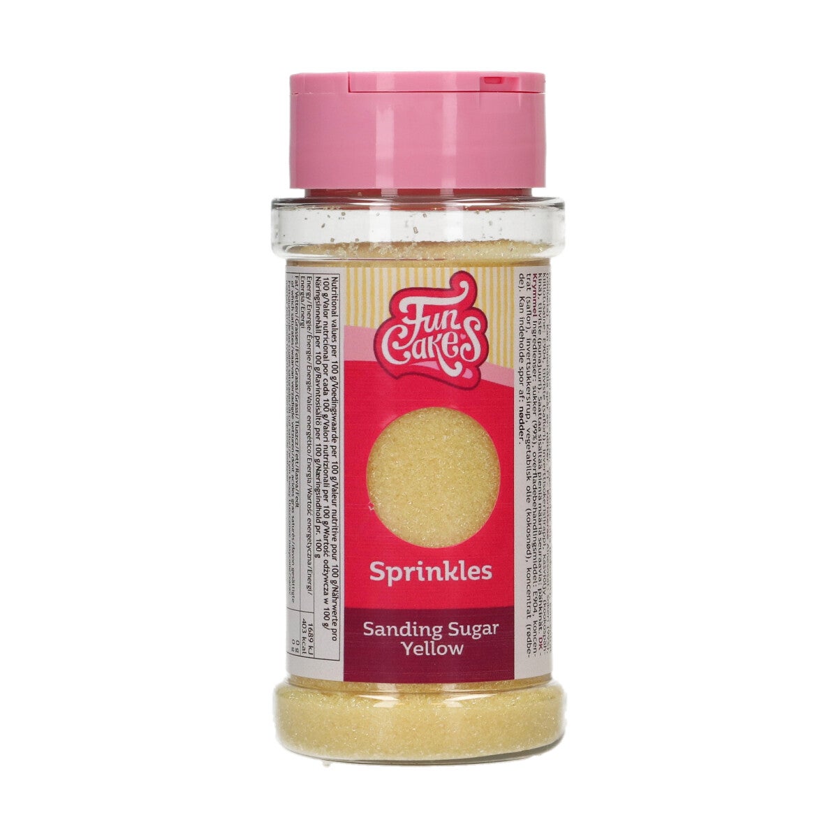 FunCakes Sanding Sugar 80g - Geel