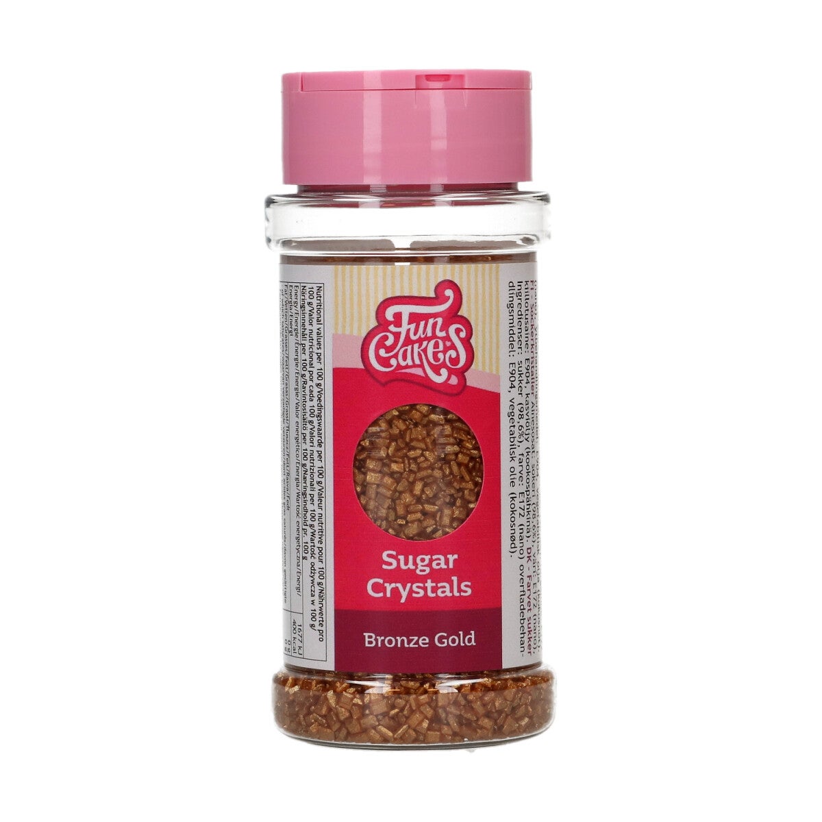FunCakes Sugar Crystals Bronze Gold 80 g