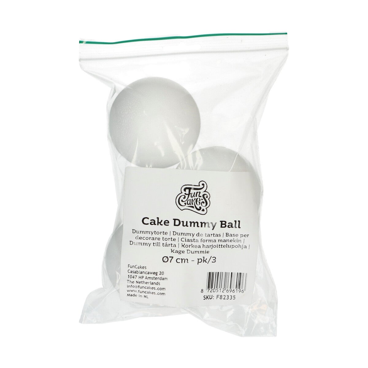 FunCakes Dummy Bol Ø7 pk/3