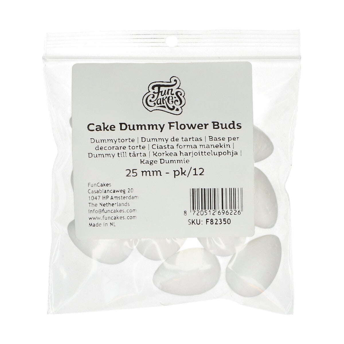 FunCakes Dummy Bloemknoppen 25 mm pk/12
