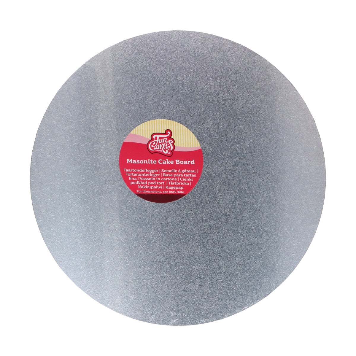 FunCakes Masonite Cake Board Rond  Ø25 cm - Zilver