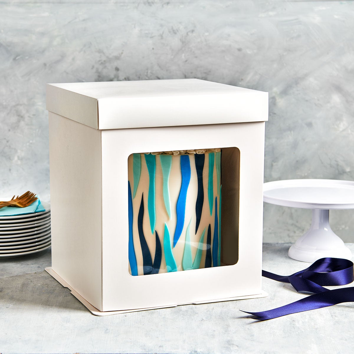 FunCakes Tall Cake Box 35,5 x 35,5 x 40,5 cm - Wit
