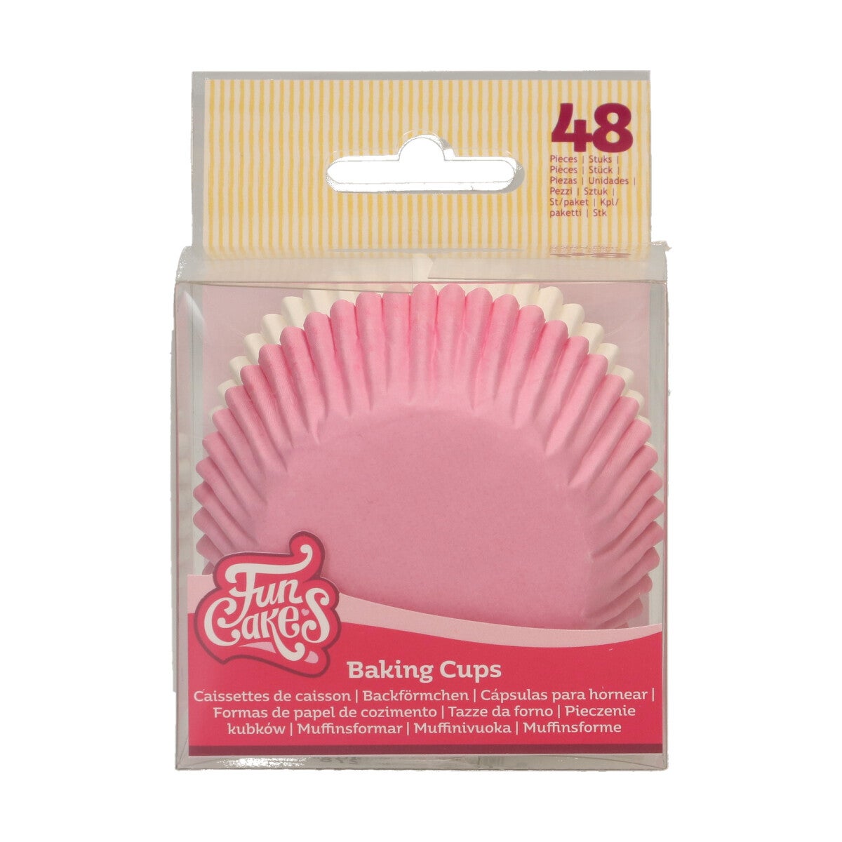 FunCakes Baking Cups Roze / Wit pk/48