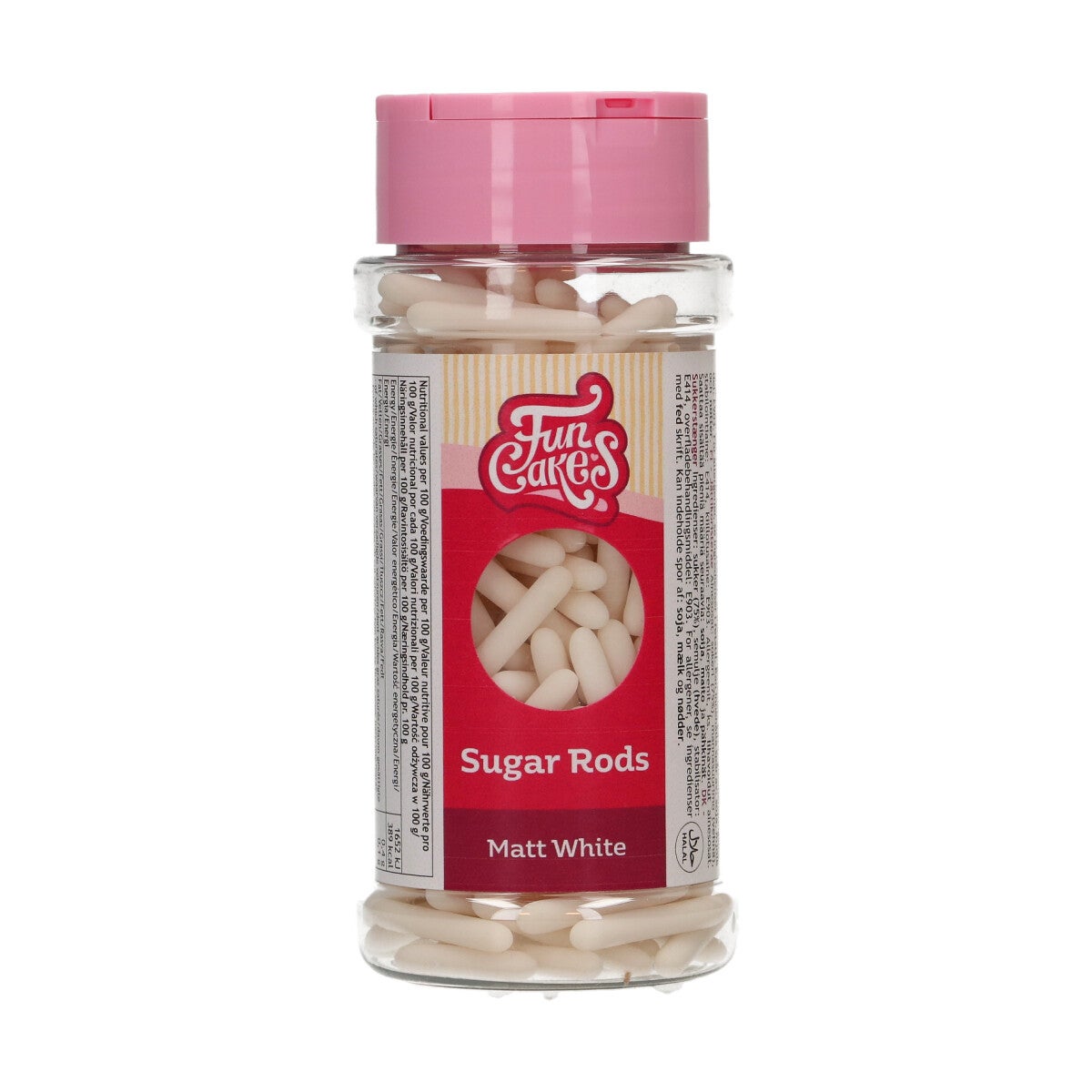FunCakes Matte Sugar Rods XL Wit 70 g