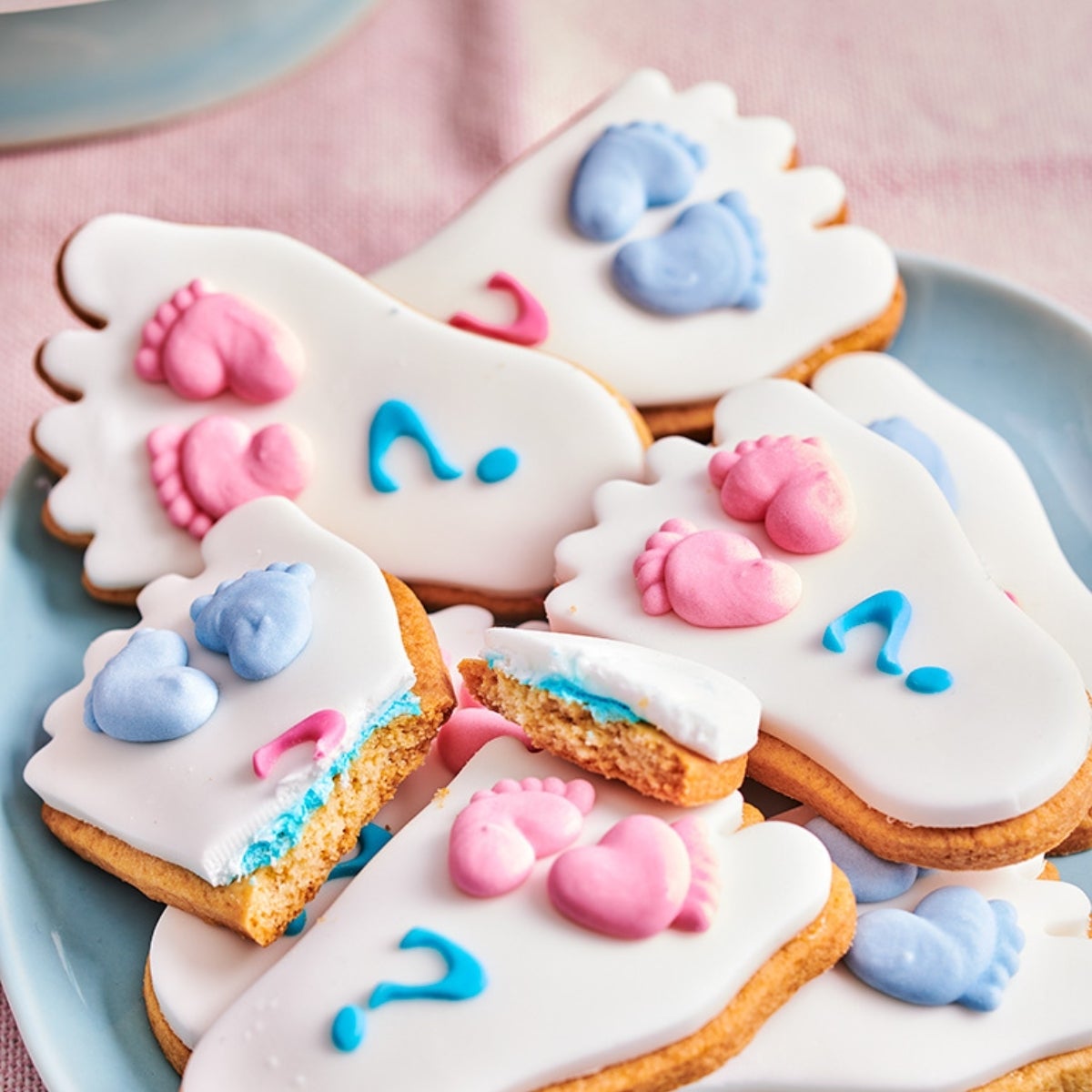 FunCakes Suikerdecoratie Baby Voetjes Roze Set/16