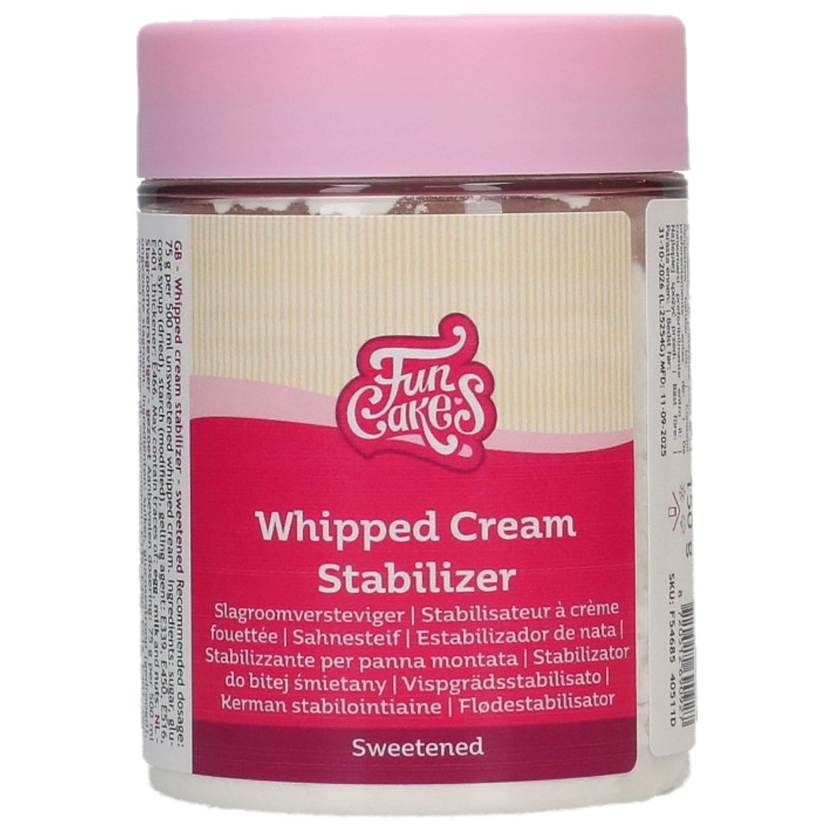 FunCakes Slagroomversteviger - gezoet 150 g