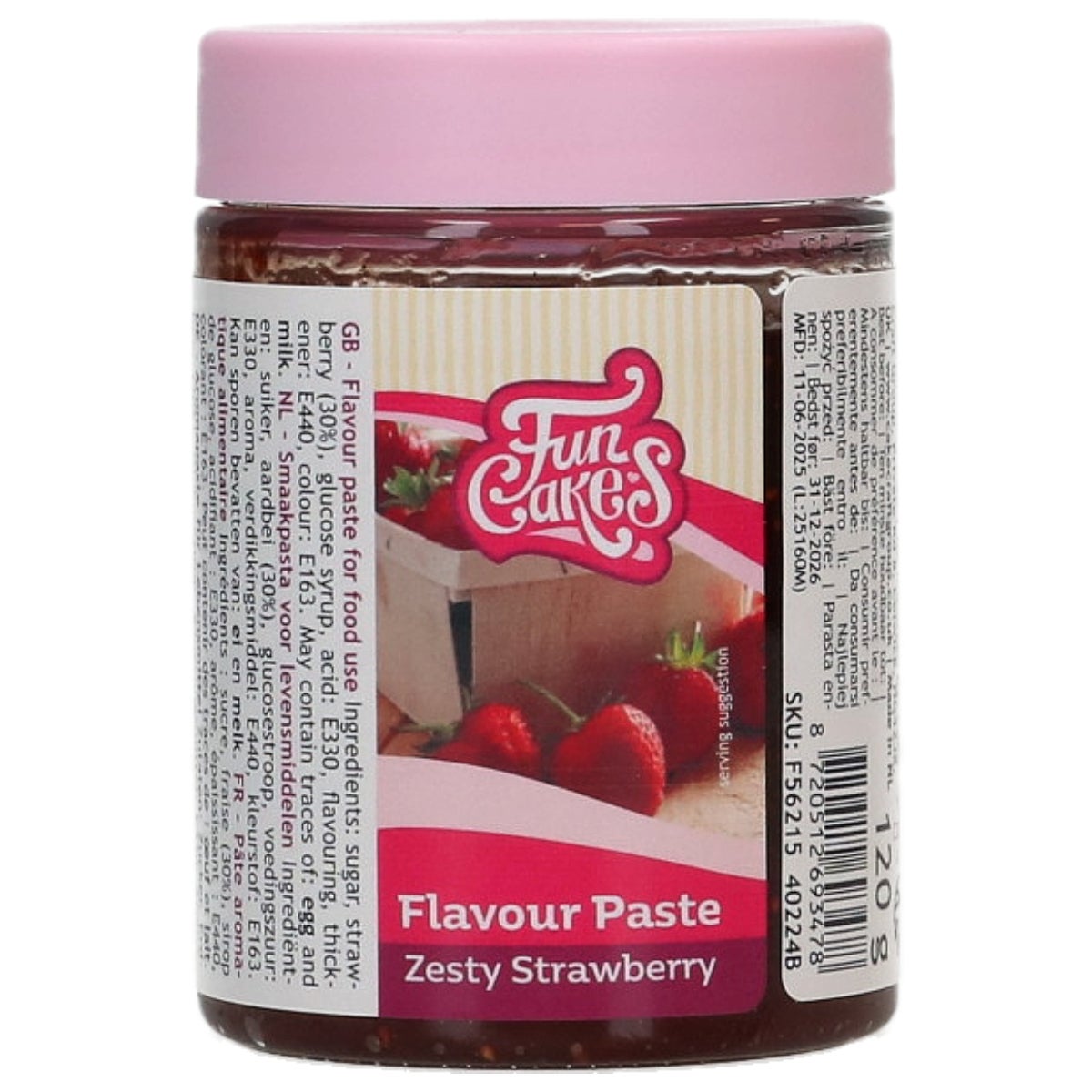 FunCakes Smaakpasta Aardbei Friszuur 120 g