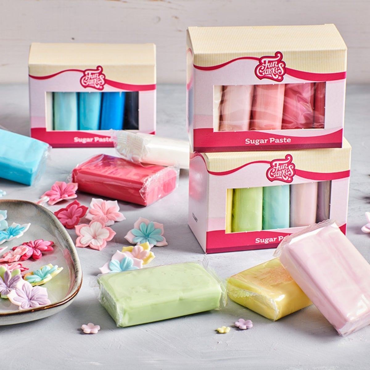 FunCakes Rolfondant Multipack Pink Colour Palette 5x100 g