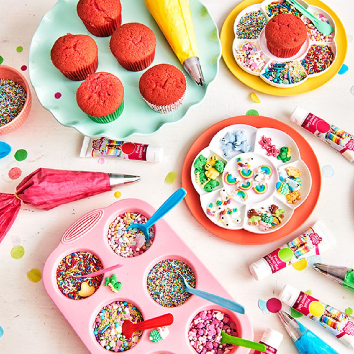FunCakes Suikerdecoratie Eenhoorn & Regenboog Set/12