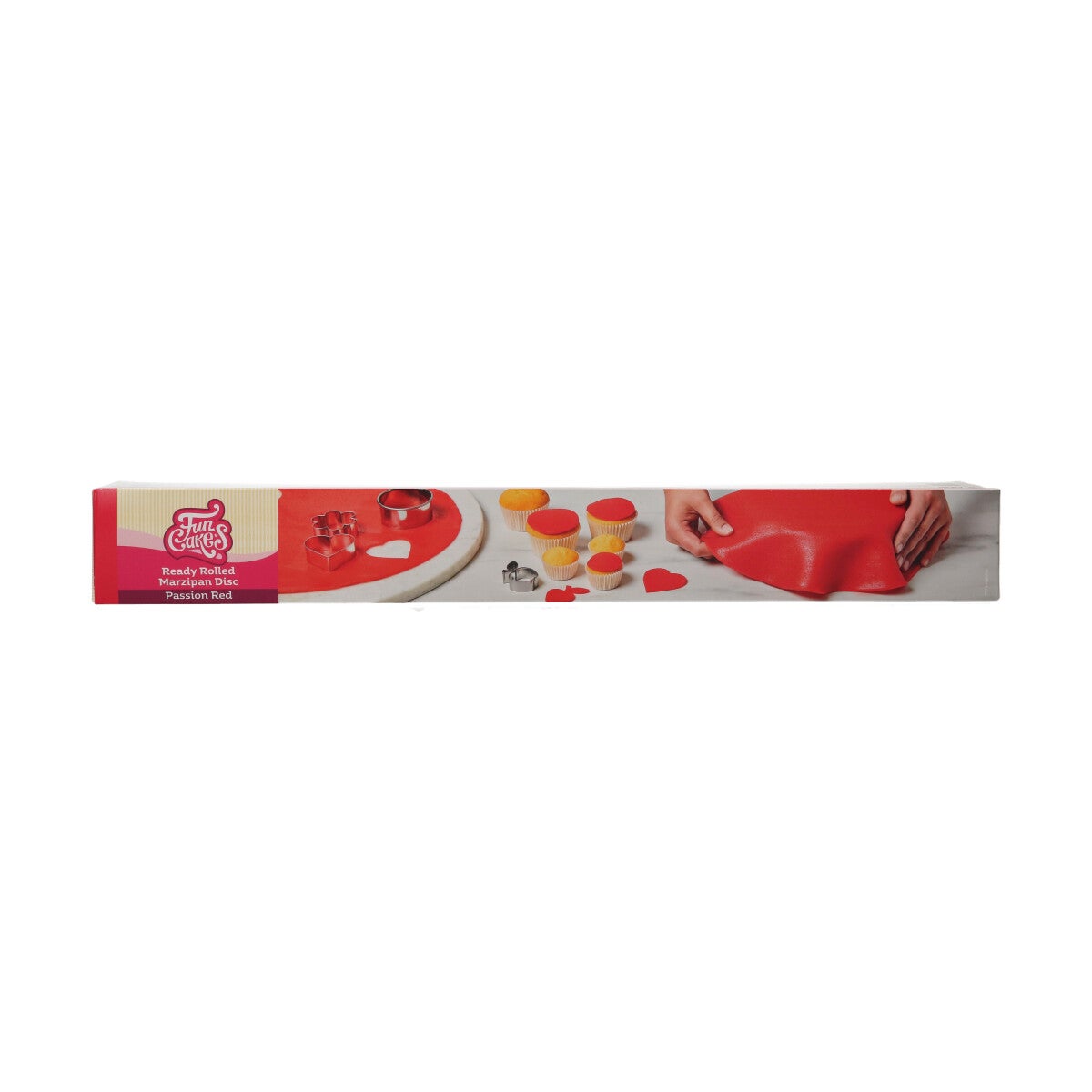 FunCakes Ready Rolled Marsepein Disc Passion Red 400g