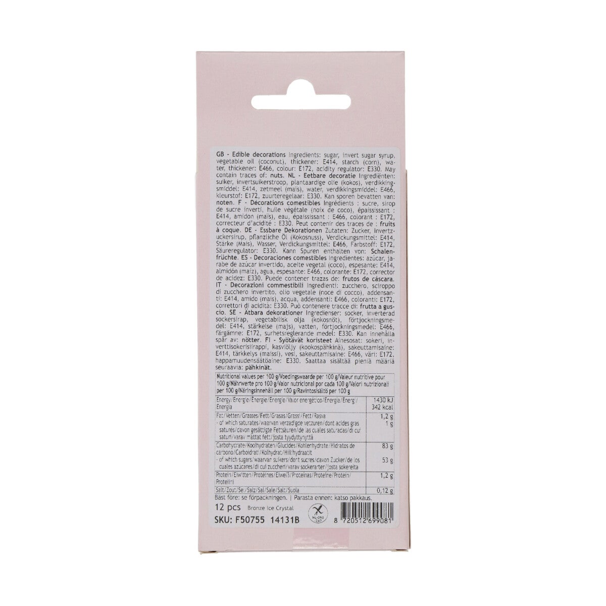 FunCakes Suiker Decoratie Bronzen Ijskristal Gemengd Set/12