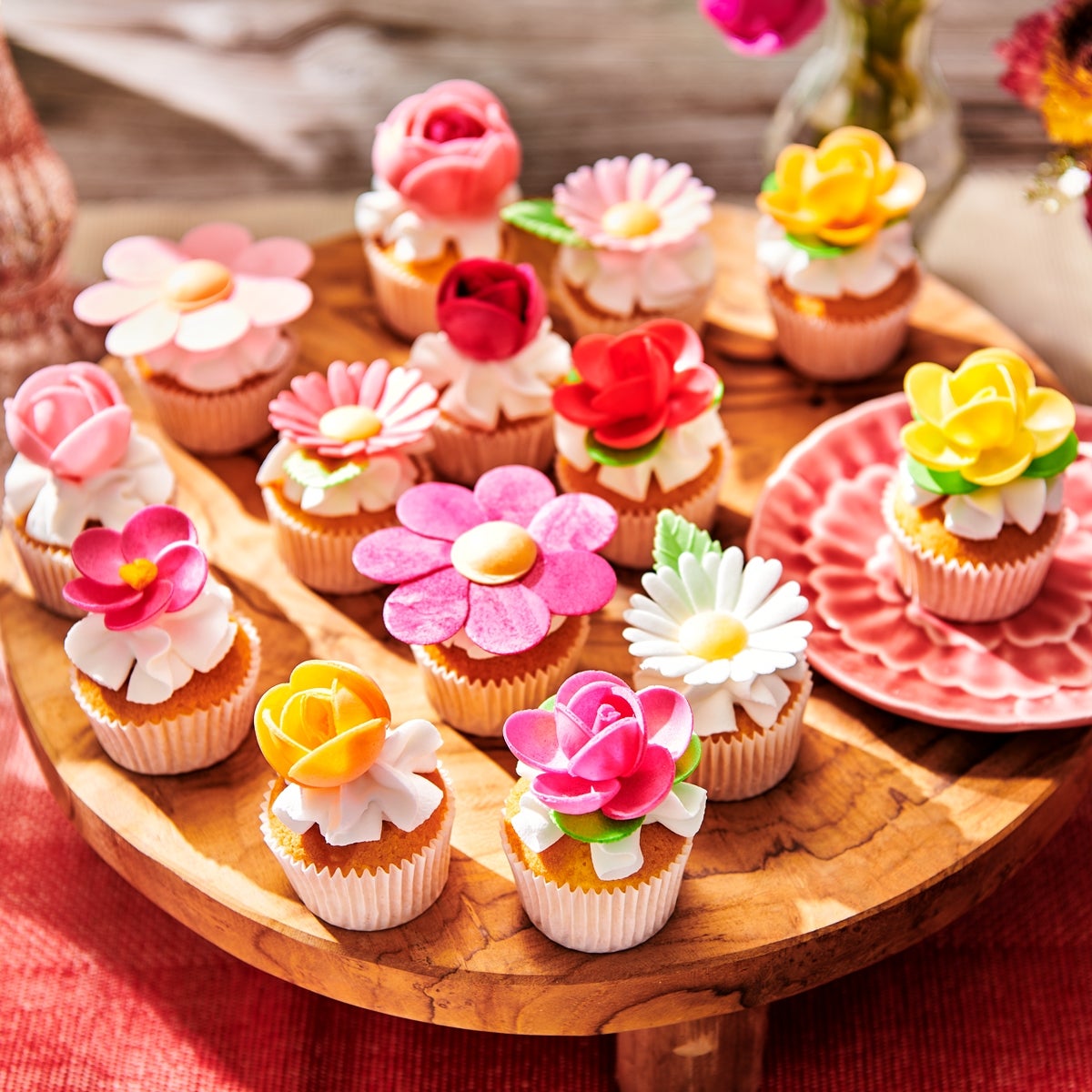 FunCakes Eetbare Papieren Bloemen Tulp & Blaadjes pk/12
