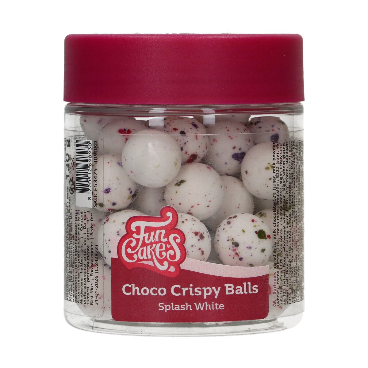 FunCakes Choco Crispy Ballen - Mat Colour Splash