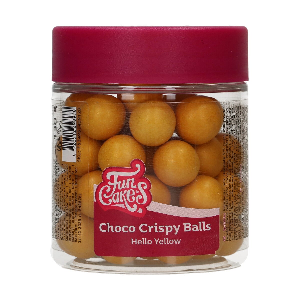 FunCakes Choco Crispy Ballen - Glanzend Oker