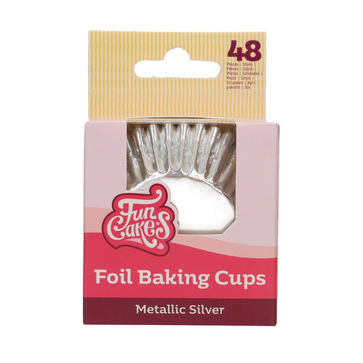 FunCakes Folie Baking Cups - Metallic Zilver pk/48