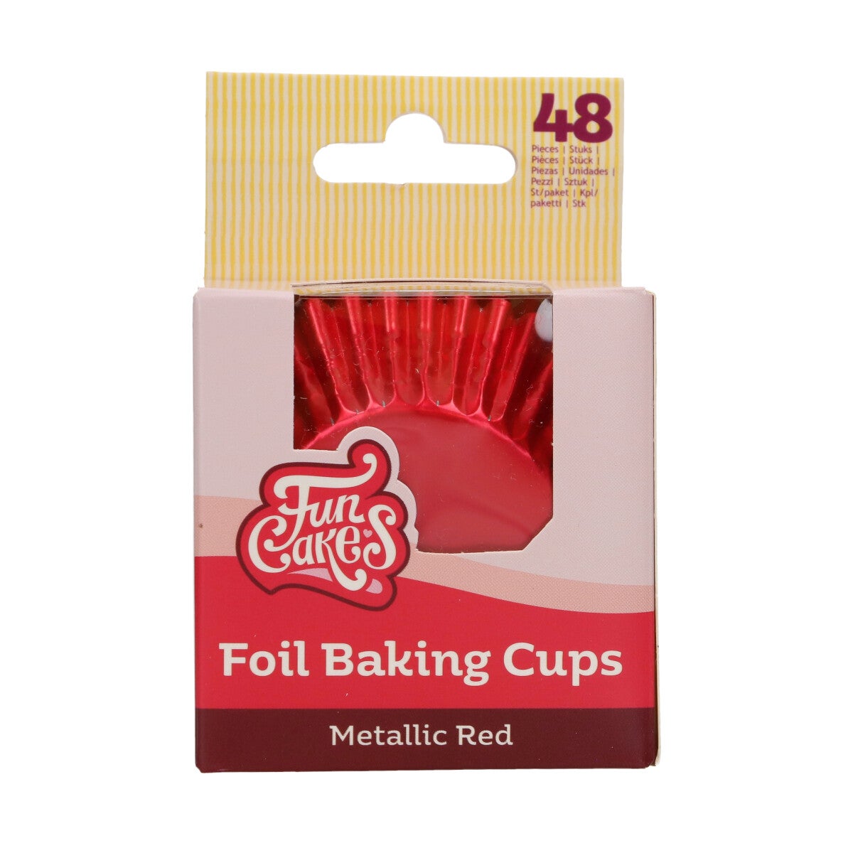FunCakes Folie Baking Cups - Metallic Rood pk/48