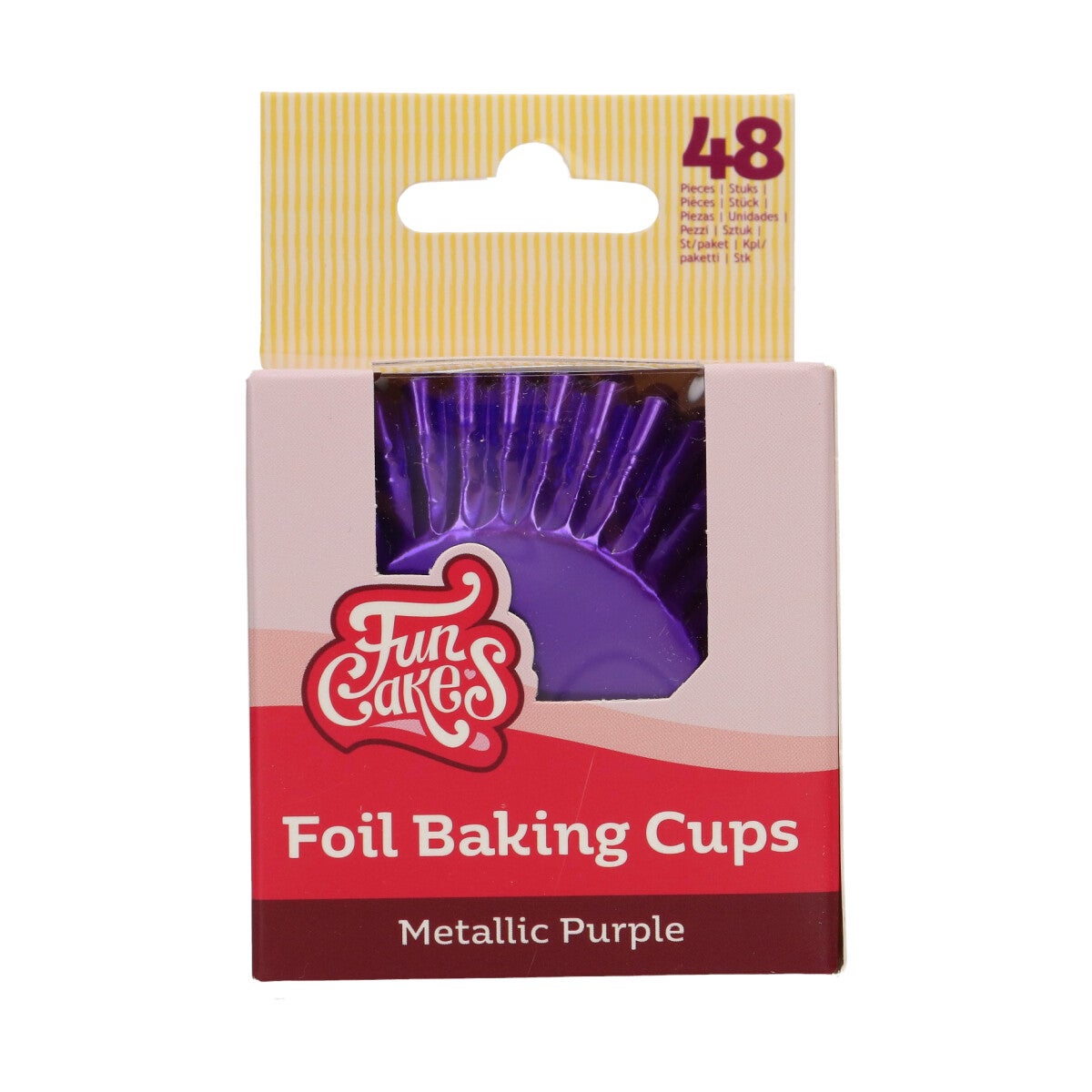 FunCakes Folie Baking Cups - Metallic Paars pk/48