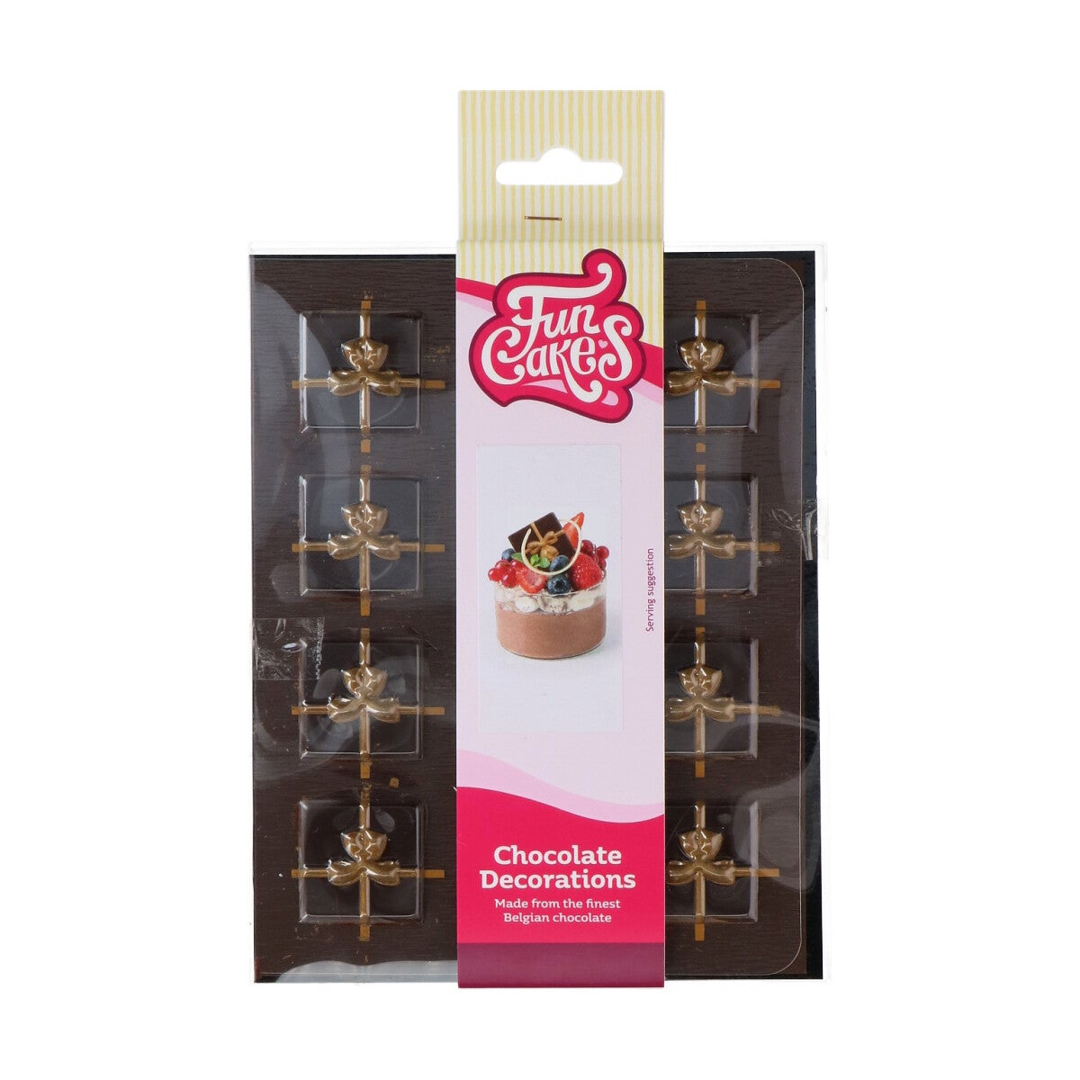 FunCakes Chocolade Decoraties Cadeau Bruin/Goud pk/12