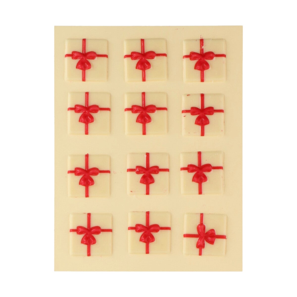 FunCakes Chocolade Decoraties Cadeau Wit/Rood pk/12