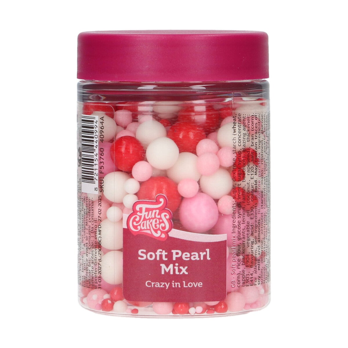 FunCakes Soft Pearls Mix Crazy in Love 80g