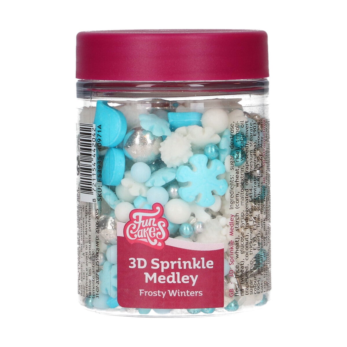 FunCakes 3D Sprinkle Medley Frosty Winters 70 g