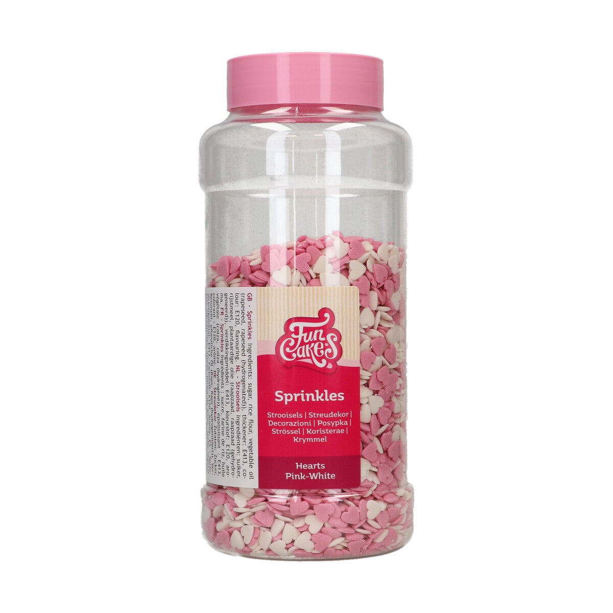 FunCakes Hearts Pink White 450 g