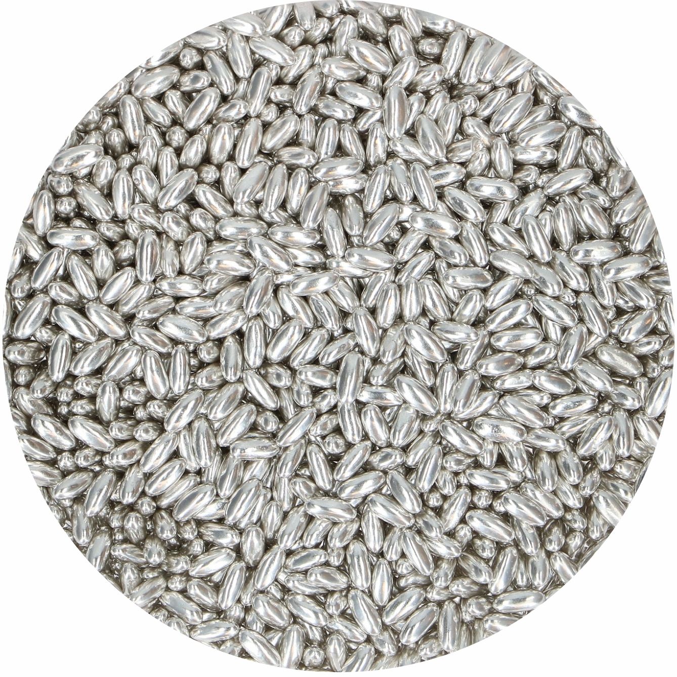 FunCakes Sugar Rice Metallic Silver 80 g