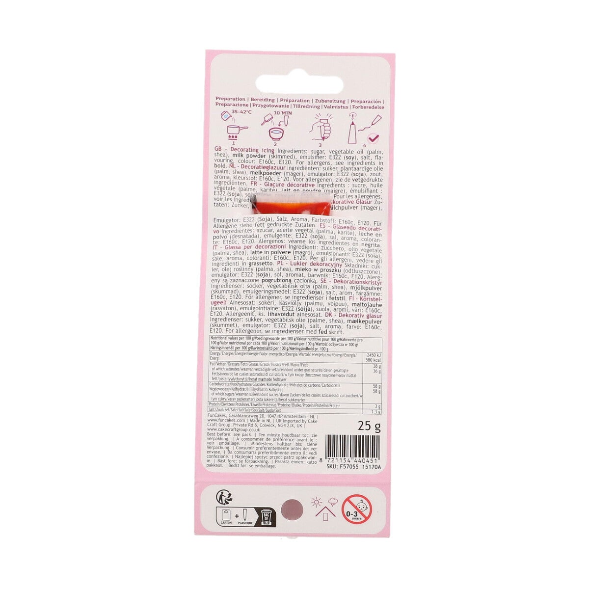 FunCakes Choco Writer Rood 25 g