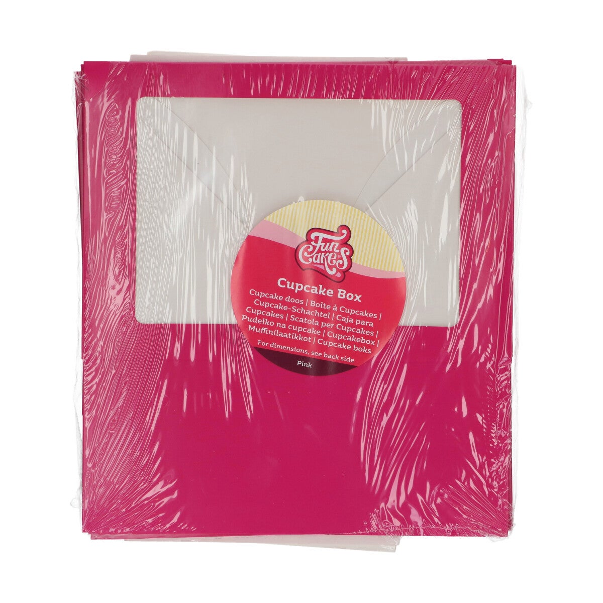 FunCakes Cupcake Doos 6 – Roze pk/3