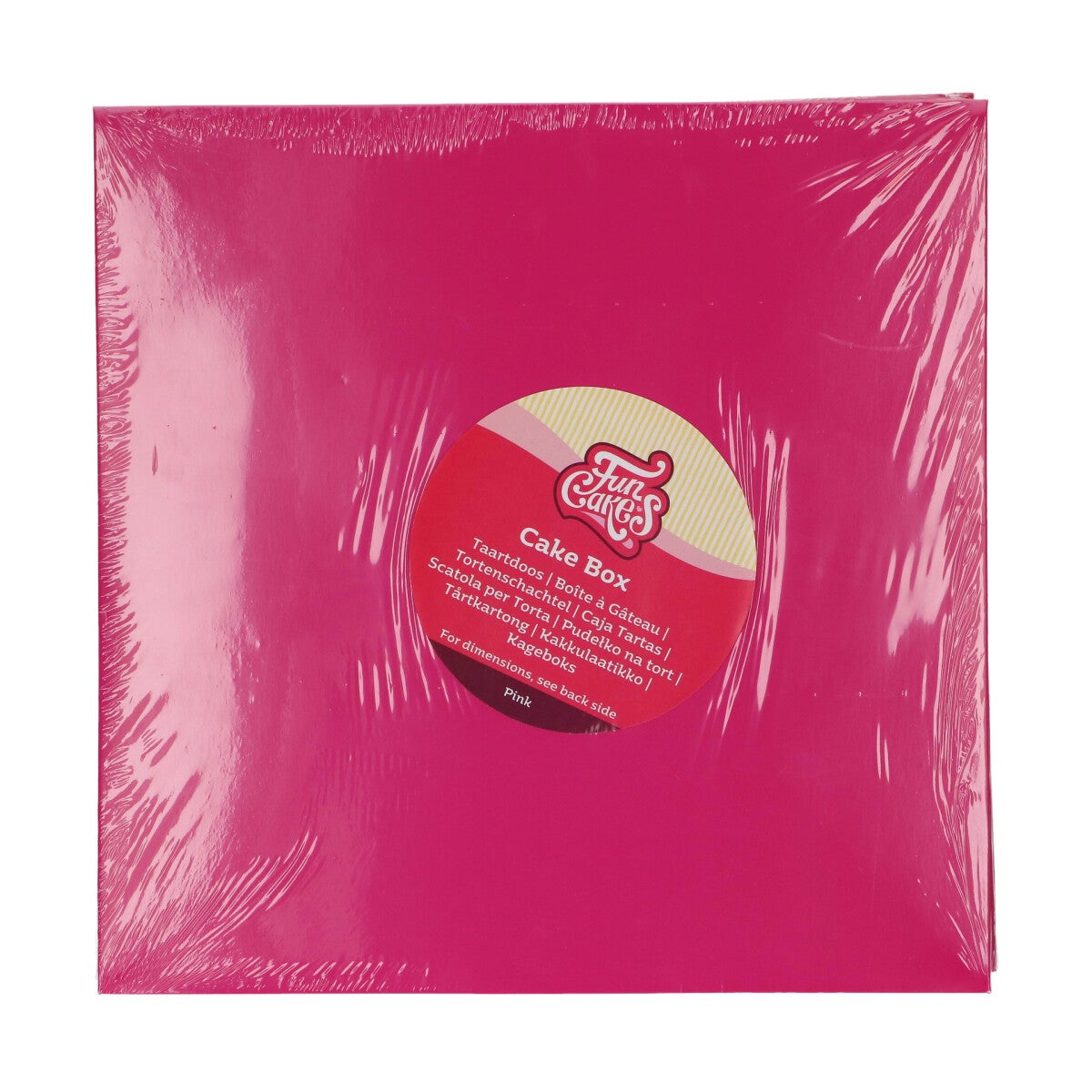 FunCakes Taartdoos Roze - 25x25x15cm pk/1