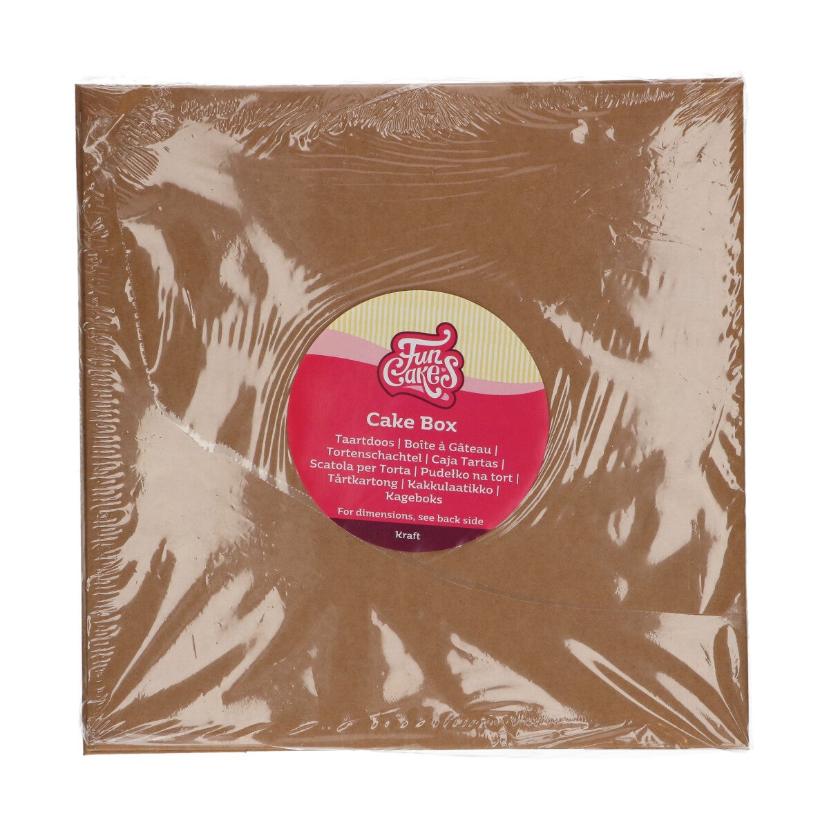 FunCakes Taartdoos Kraft - 25x25x15cm pk/1
