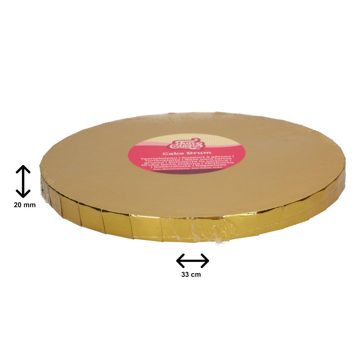 FunCakes Cake Drum Round Ø33 cm - Goud - 20mm