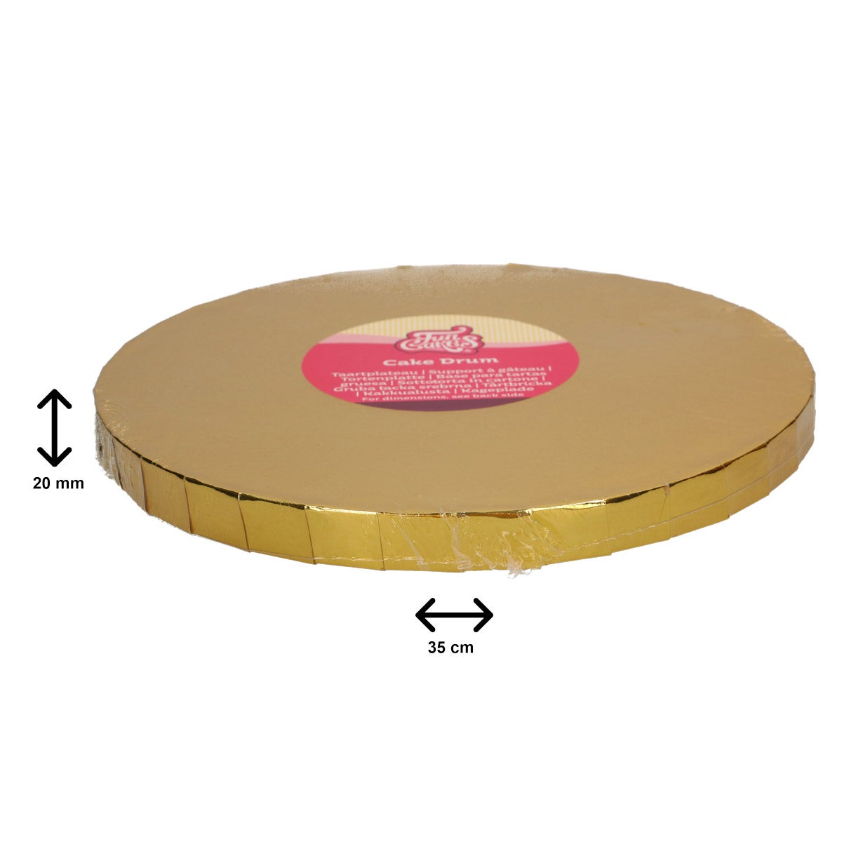 FunCakes Cake Drum Round Ø35 cm - Goud - 20mm