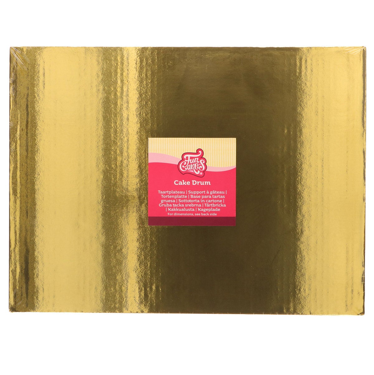 FunCakes Cake Drum Rechthoekig 40,5 x 30,5 cm - Goud - 20mm