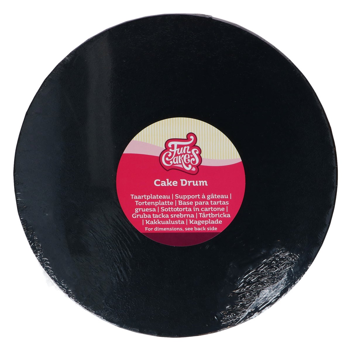 FunCakes Cake Drum Rond Zwart Ø 25 cm