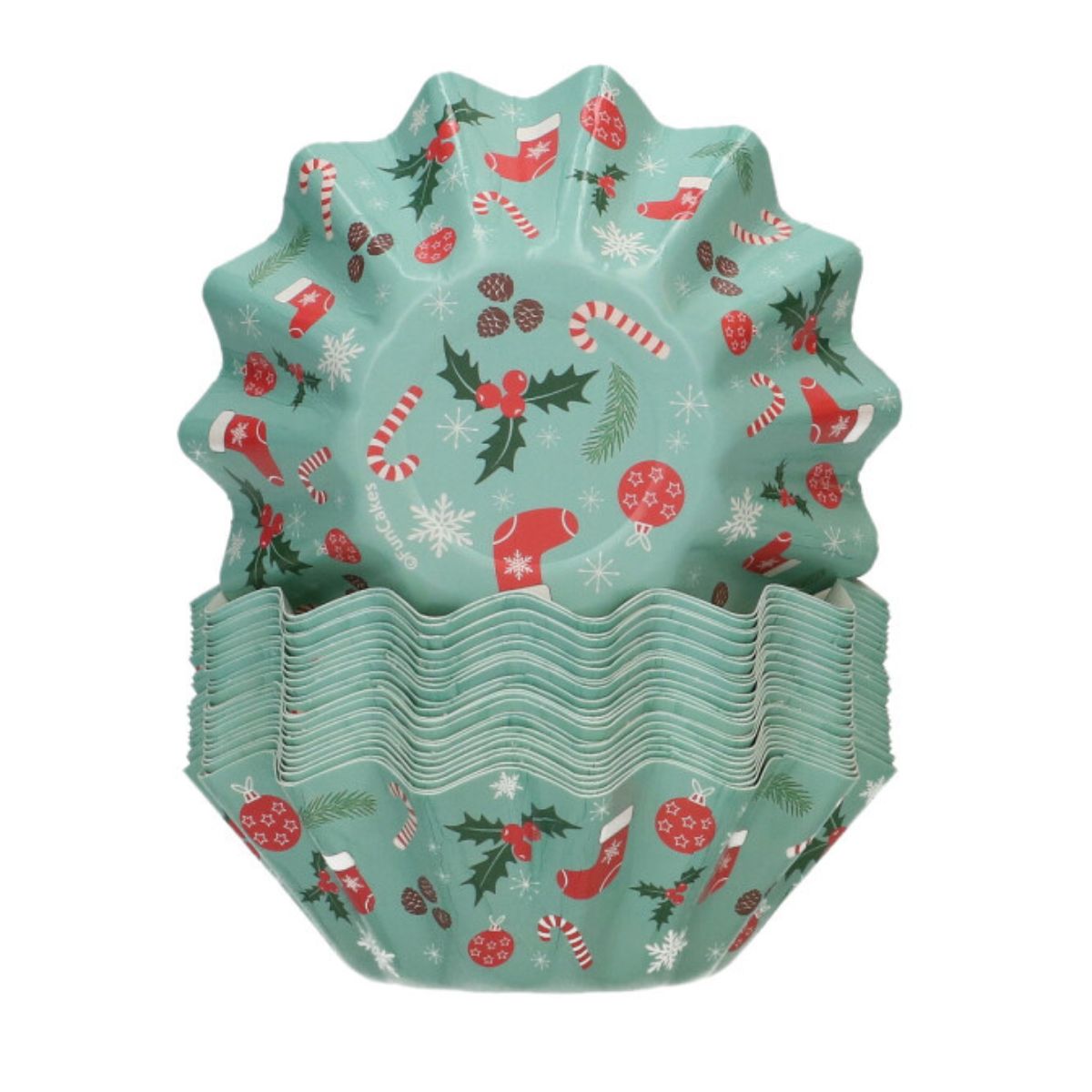 FunCakes Bloom Baking Cups Kerst pk/48