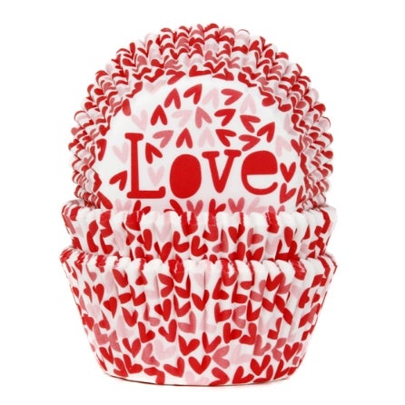 House of Marie Baking Cups Love pk/50