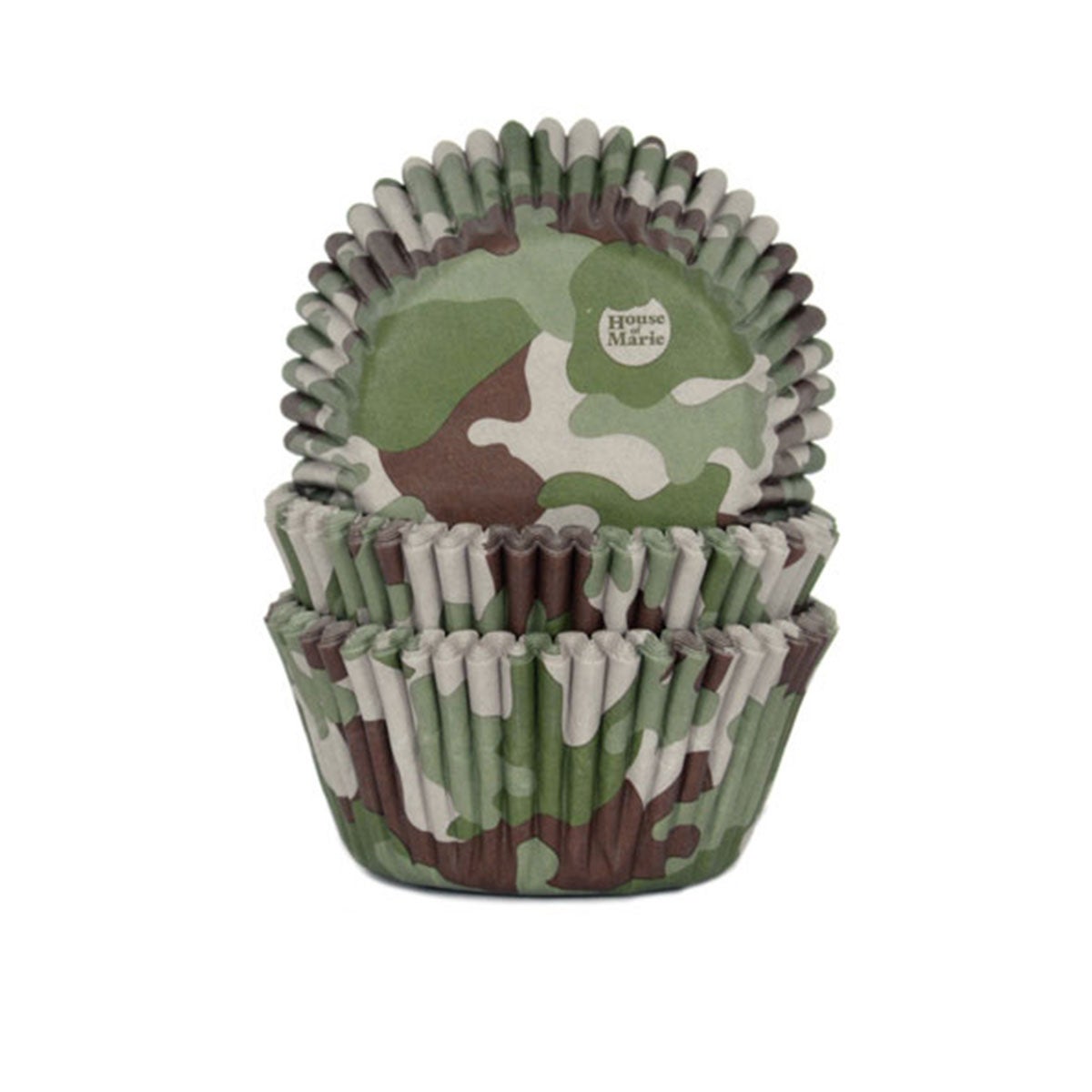 House of Marie Cupcakevormpjes Camouflage pk/50