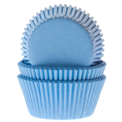House of Marie Baking Cups Licht Blauw pk/48
